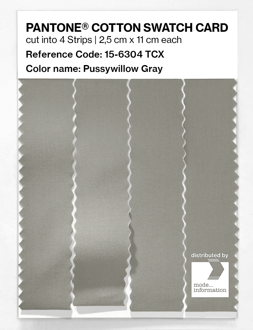 Artikelbild 3 des Artikels “PANTONE® COTTON SWATCH CARD 15-6304 TCX Pussywillow Gray “
