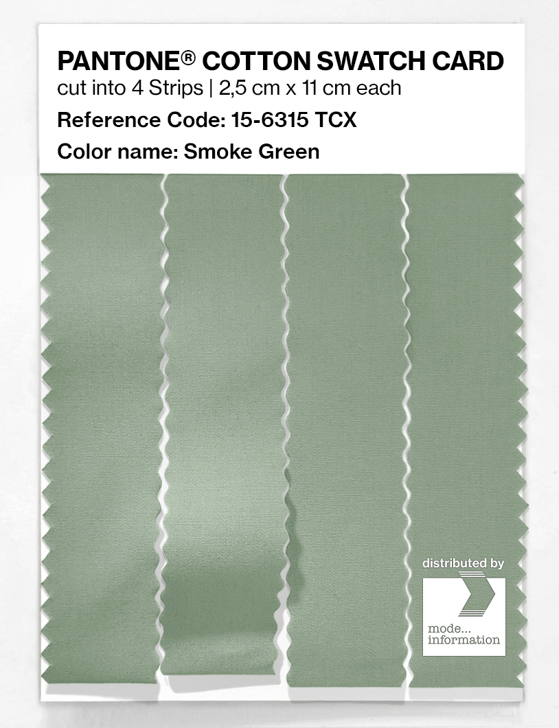 Product image 3 of the product “PANTONE® COTTON SWATCH CARD 15-6315 TCX Smoke Green ”