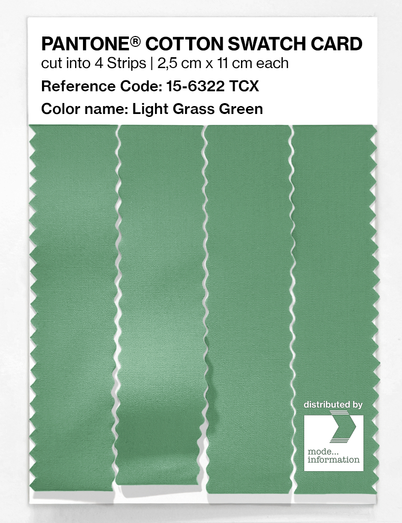 Product image 3 of the product “PANTONE® COTTON SWATCH CARD 15-6322 TCX Light Grass Green ”