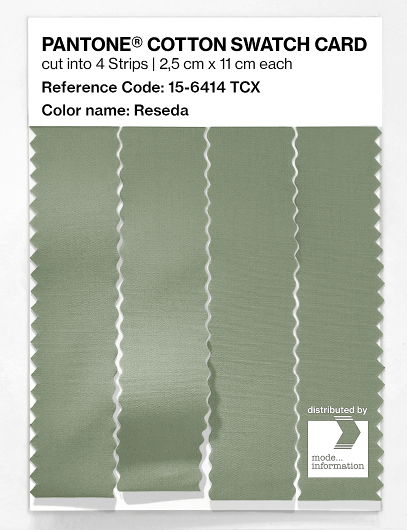 Product image 3 of the product “PANTONE® COTTON SWATCH CARD 15-6414 TCX Reseda ”