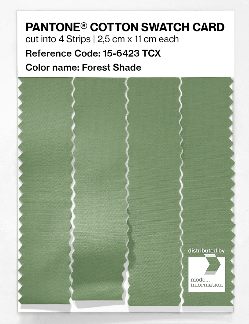 Product image 3 of the product “PANTONE® COTTON SWATCH CARD 15-6423 TCX Forest Shade ”