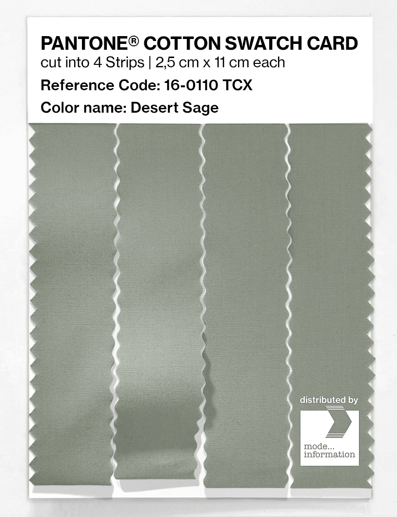 Product image 3 of the product “PANTONE® COTTON SWATCH CARD 16-0110 TCX Desert Sage ”