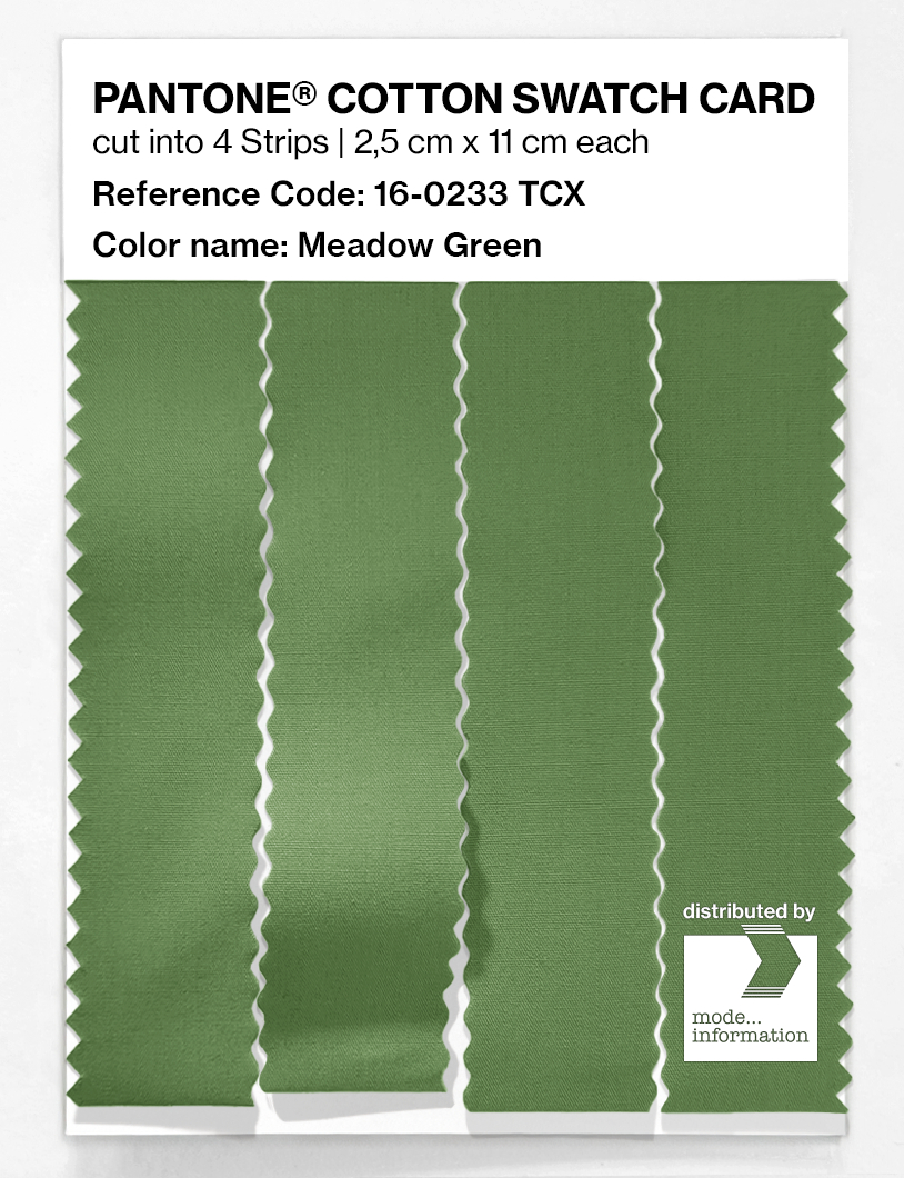 Product image 3 of the product “PANTONE® COTTON SWATCH CARD 16-0233 TCX Meadow Green ”