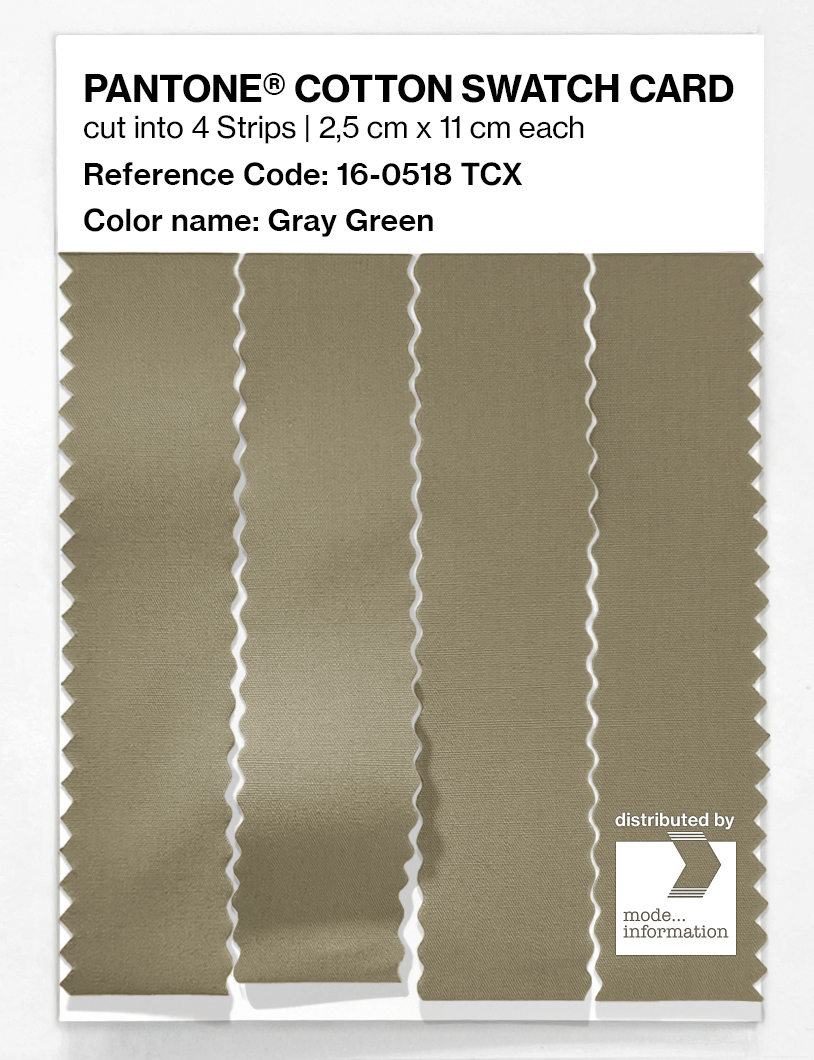 Artikelbild 3 des Artikels “PANTONE® COTTON SWATCH CARD 16-0518 TCX Gray Green “