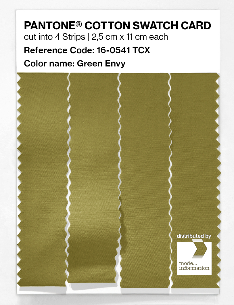 Product image 3 of the product “PANTONE® COTTON SWATCH CARD 16-0541 TCX Green Envy ”