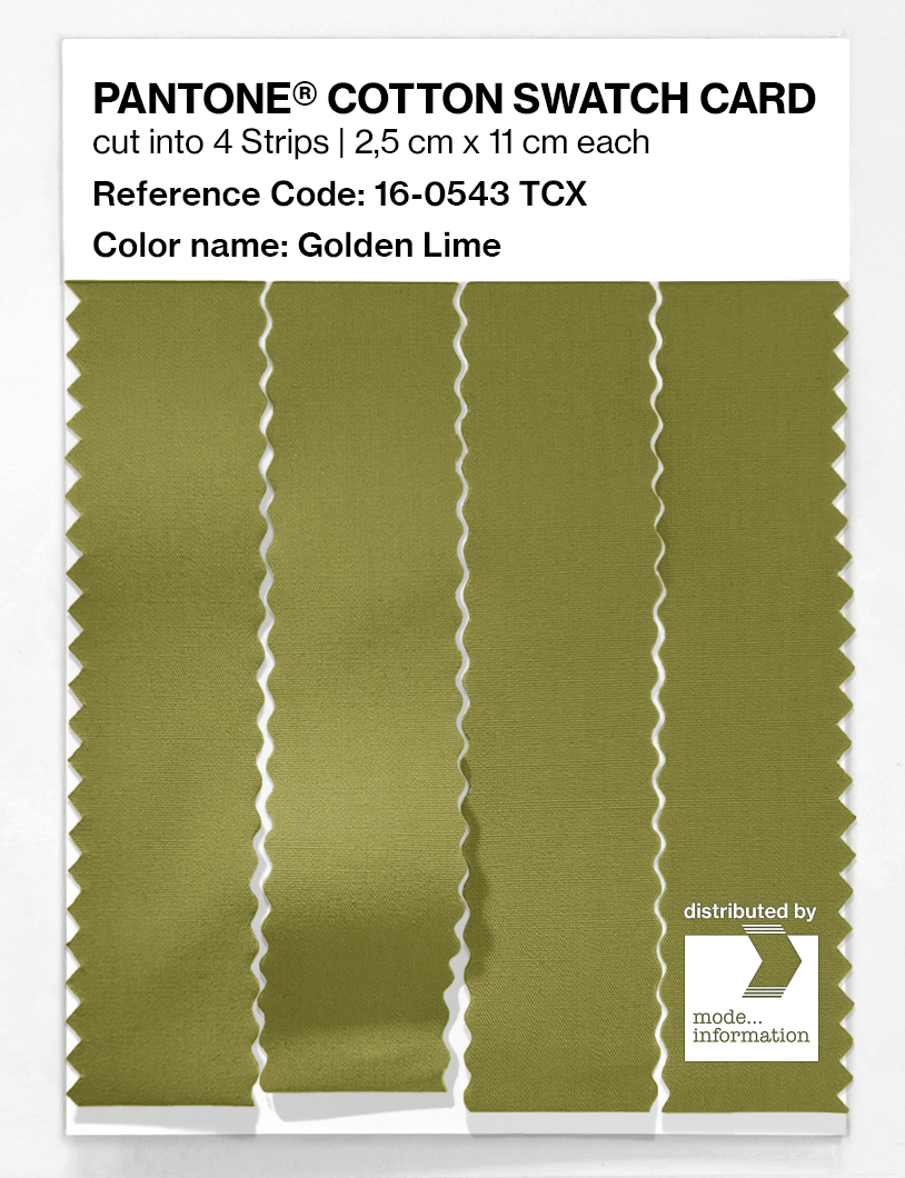 Product image 3 of the product “PANTONE® COTTON SWATCH CARD 16-0543 TCX Golden Lime ”