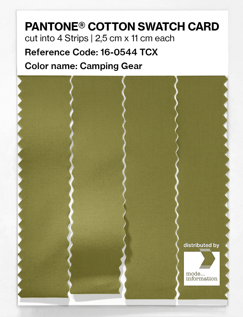 Product image 3 of the product “PANTONE® COTTON SWATCH CARD 16-0544 TCX Camping Gear ”