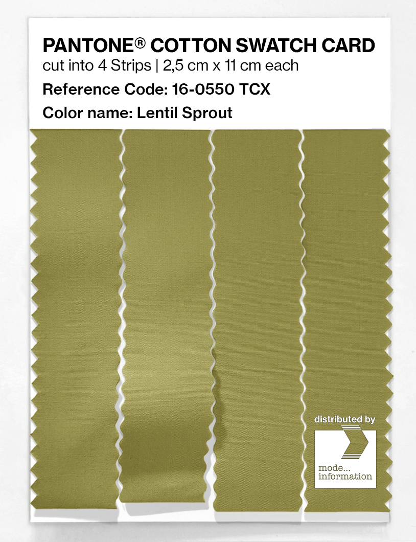 Product image 3 of the product “PANTONE® COTTON SWATCH CARD 16-0550 TCX Lentil Sprout ”