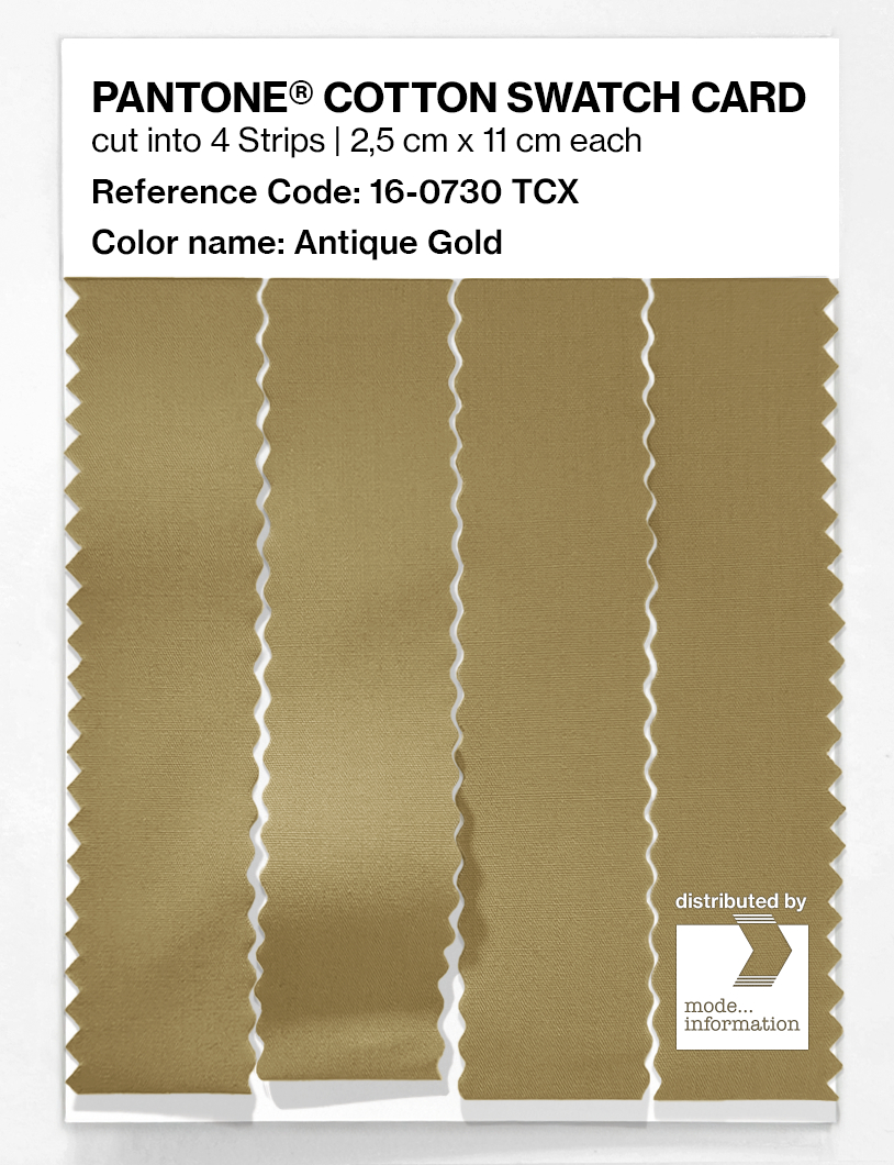 Artikelbild 3 des Artikels “PANTONE® COTTON SWATCH CARD 16-0730 TCX Antique Gold “