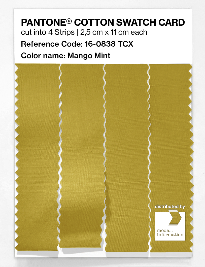 Product image 3 of the product “PANTONE® COTTON SWATCH CARD 16-0838 TCX Mango Mint ”
