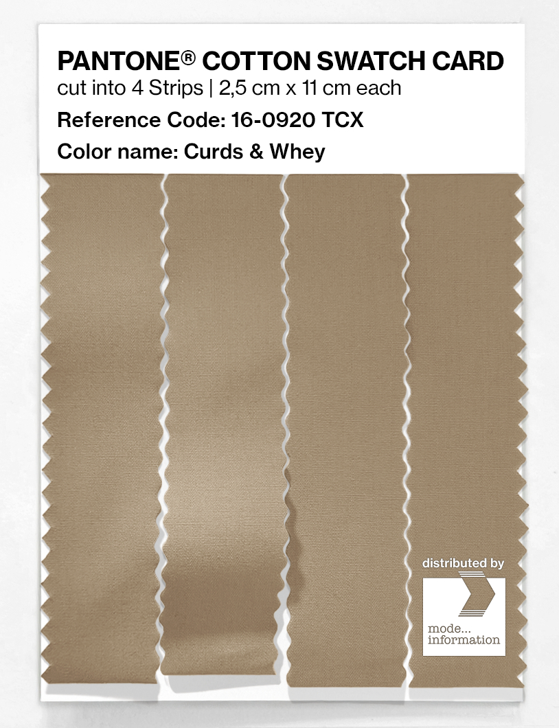 Product image 3 of the product “PANTONE® COTTON SWATCH CARD 16-0920 TCX Curds & Whey ”