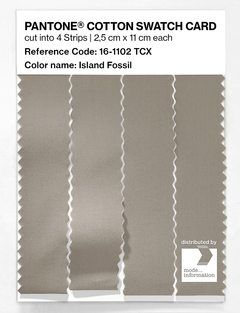Product image 3 of the product “PANTONE® COTTON SWATCH CARD 16-1102 TCX Island Fossil ”