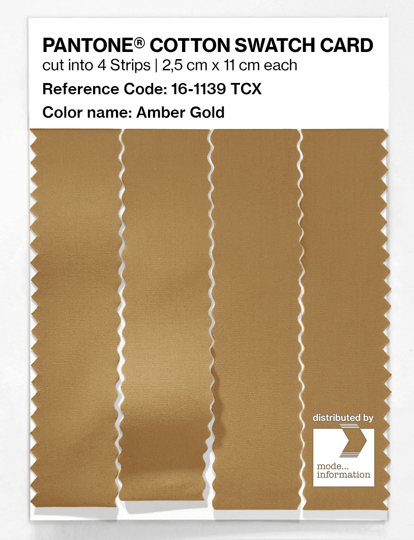 Product image 3 of the product “PANTONE® COTTON SWATCH CARD 16-1139 TCX Amber Gold ”