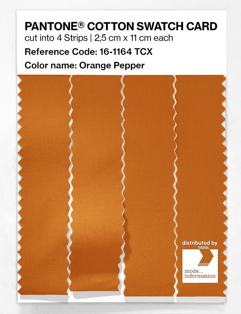 Artikelbild 3 des Artikels “PANTONE® COTTON SWATCH CARD 16-1164 TCX Orange Pepper “