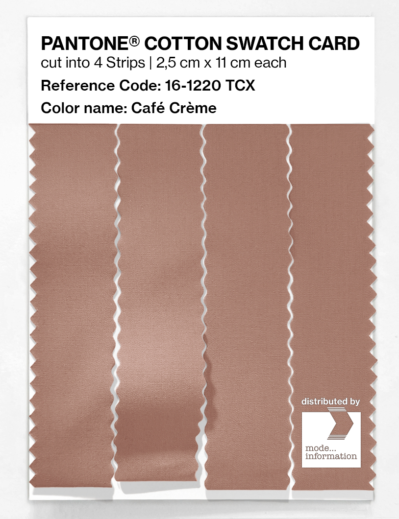 Product image 3 of the product “PANTONE® COTTON SWATCH CARD 16-1220 TCX Café Crème ”