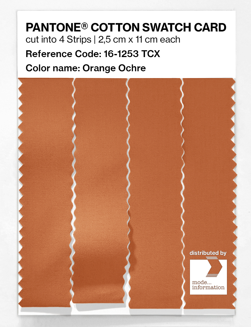 Product image 3 of the product “PANTONE® COTTON SWATCH CARD 16-1253 TCX Orange Ochre ”