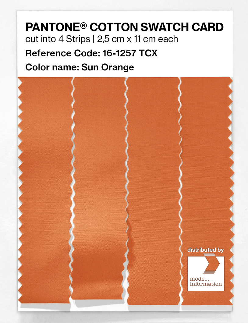 Product image 3 of the product “PANTONE® COTTON SWATCH CARD 16-1257 TCX Sun Orange ”