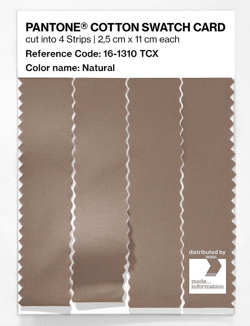 Product image 3 of the product “PANTONE® COTTON SWATCH CARD 16-1310 TCX Natural ”