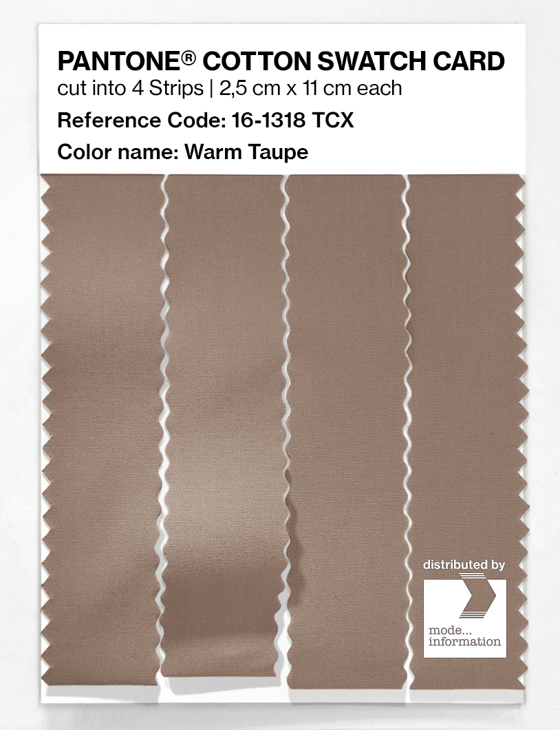 Product image 3 of the product “PANTONE® COTTON SWATCH CARD 16-1318 TCX Warm Taupe ”