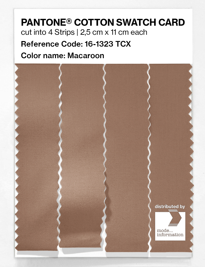 Product image 3 of the product “PANTONE® COTTON SWATCH CARD 16-1323 TCX Macaroon ”