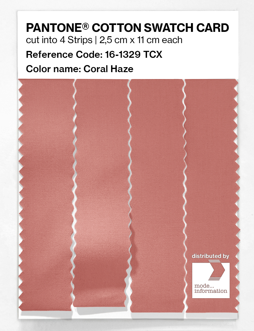 Product image 3 of the product “PANTONE® COTTON SWATCH CARD 16-1329 TCX Coral Haze ”