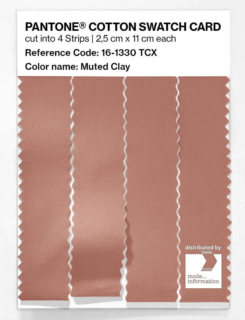 Product image 3 of the product “PANTONE® COTTON SWATCH CARD 16-1330 TCX Muted Clay ”