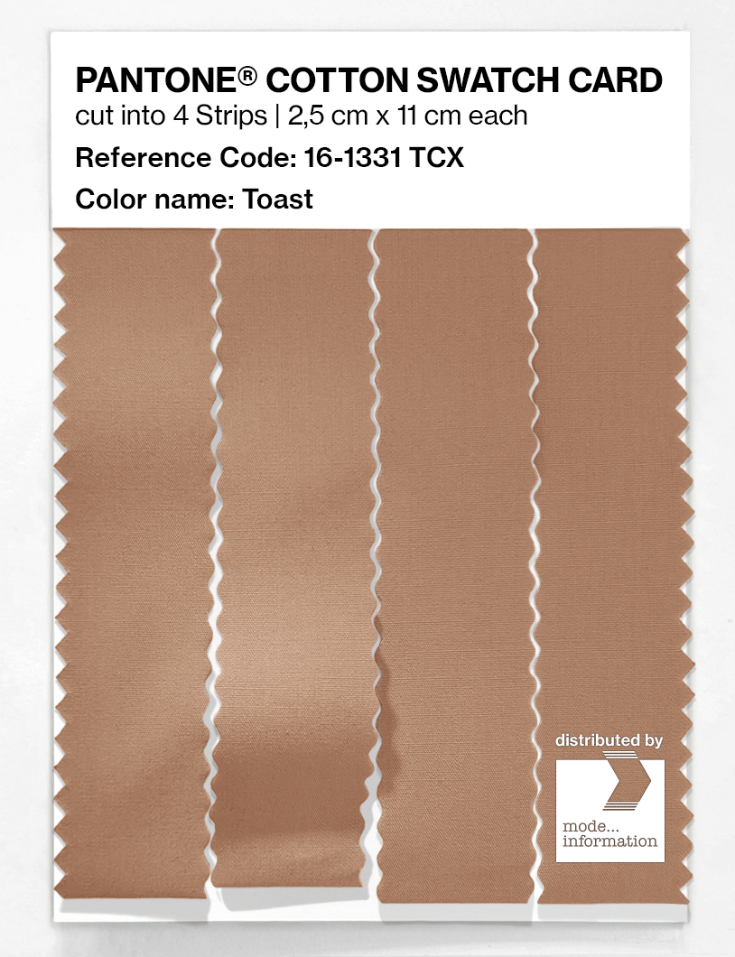 Product image 3 of the product “PANTONE® COTTON SWATCH CARD 16-1331 TCX Toast ”