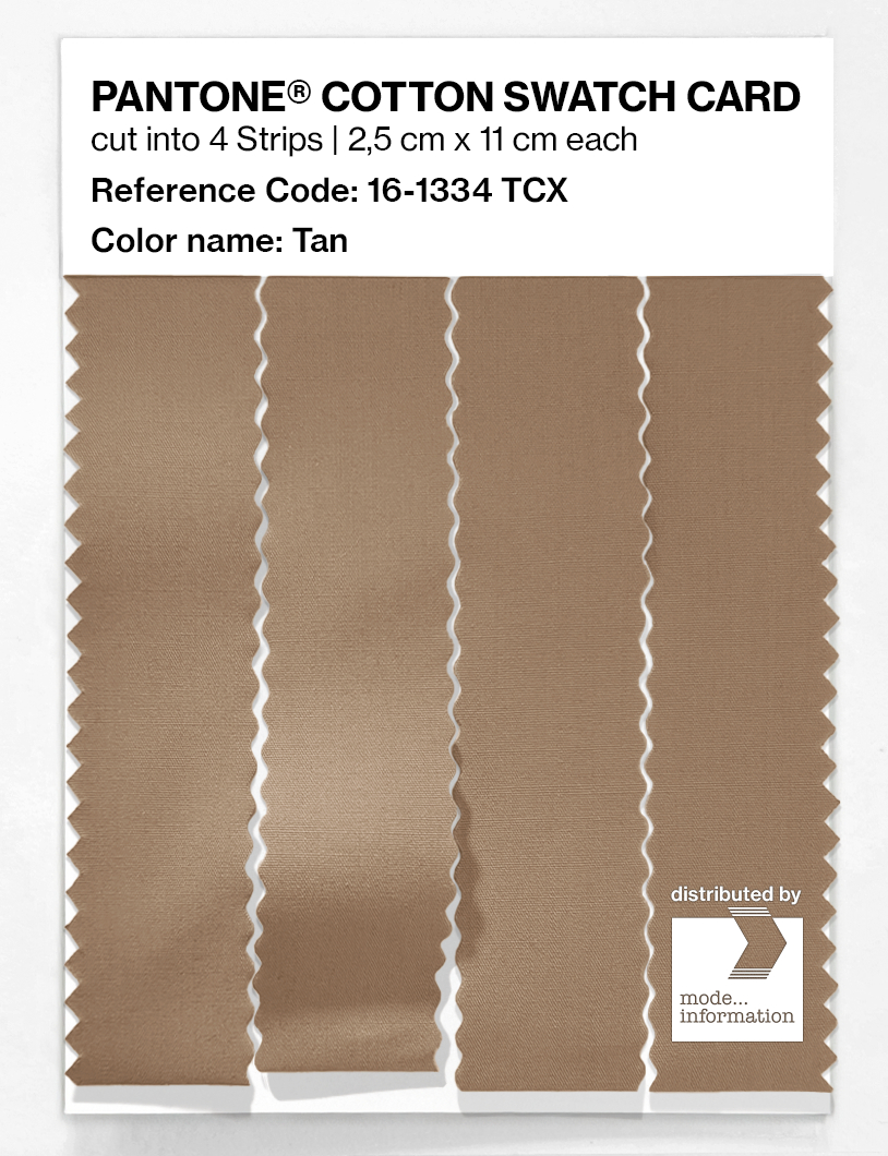 Product image 3 of the product “PANTONE® COTTON SWATCH CARD 16-1334 TCX Tan ”