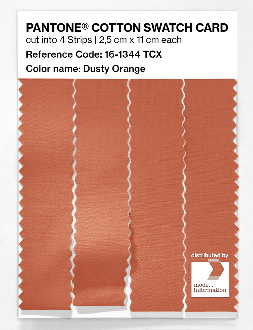 Product image 3 of the product “PANTONE® COTTON SWATCH CARD 16-1344 TCX Dusty Orange ”