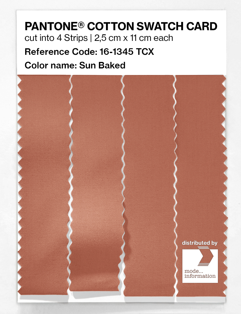 Product image 3 of the product “PANTONE® COTTON SWATCH CARD 16-1345 TCX Sun Baked ”