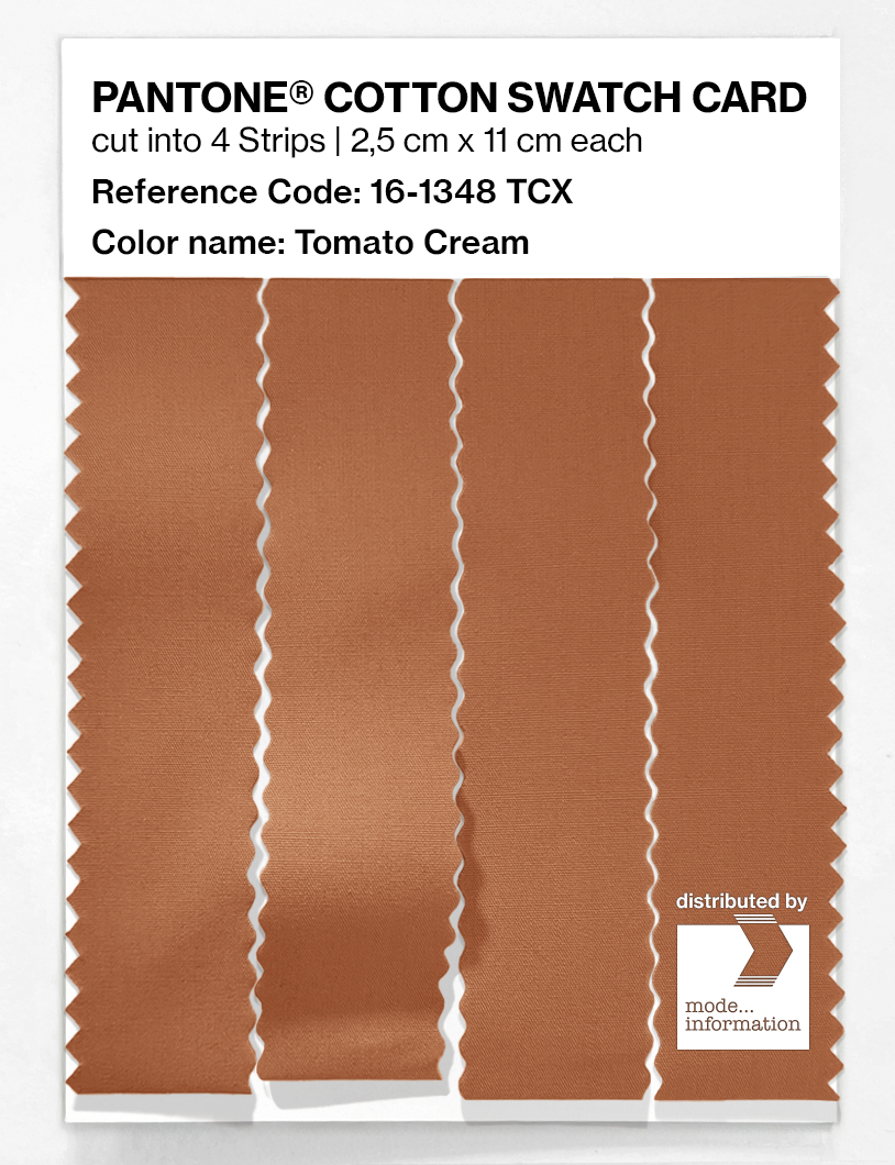 Product image 3 of the product “PANTONE® COTTON SWATCH CARD 16-1348 TCX Tomato Cream ”
