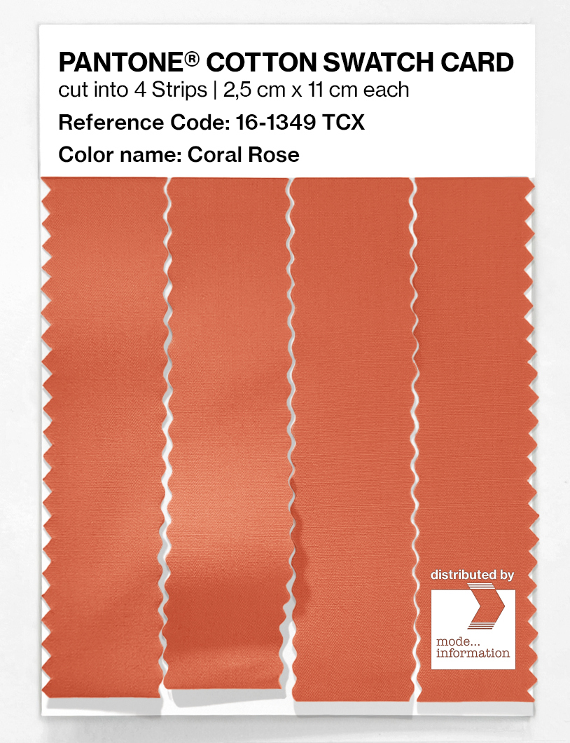 Artikelbild 3 des Artikels “PANTONE® COTTON SWATCH CARD 16-1349 TCX Coral Rose “