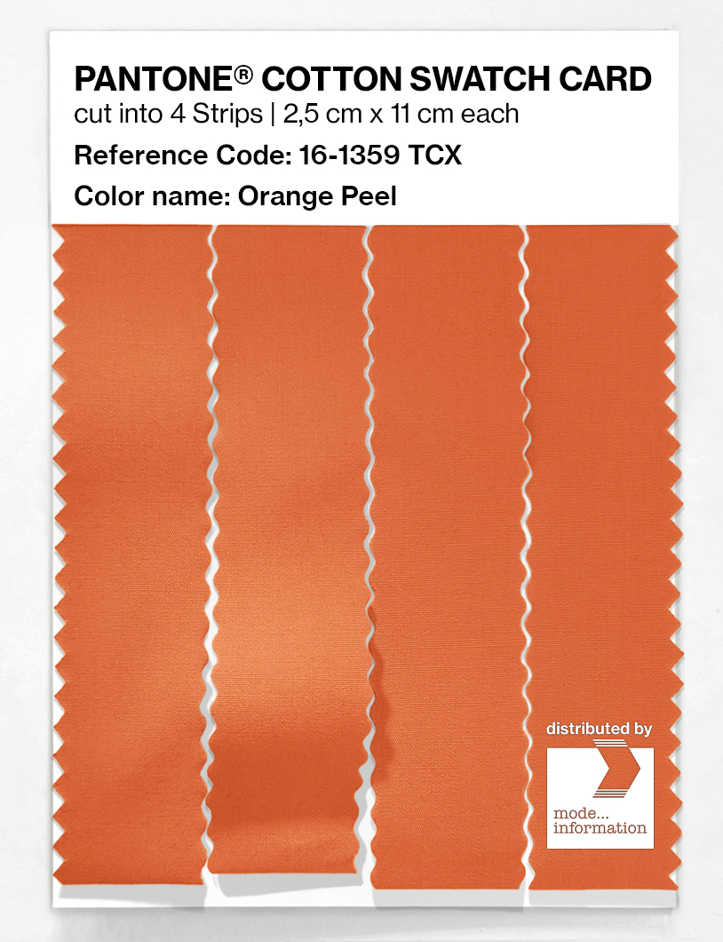 Product image 3 of the product “PANTONE® COTTON SWATCH CARD 16-1359 TCX Orange Peel ”
