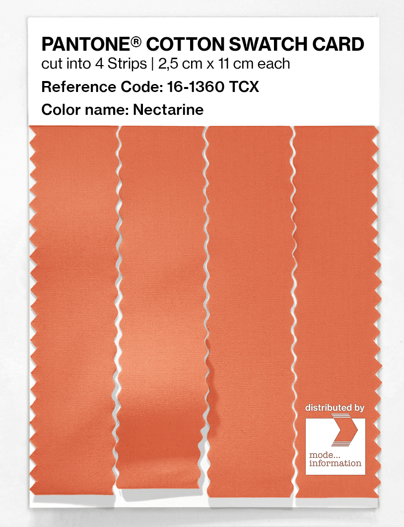 Product image 3 of the product “PANTONE® COTTON SWATCH CARD 16-1360 TCX Nectarine ”