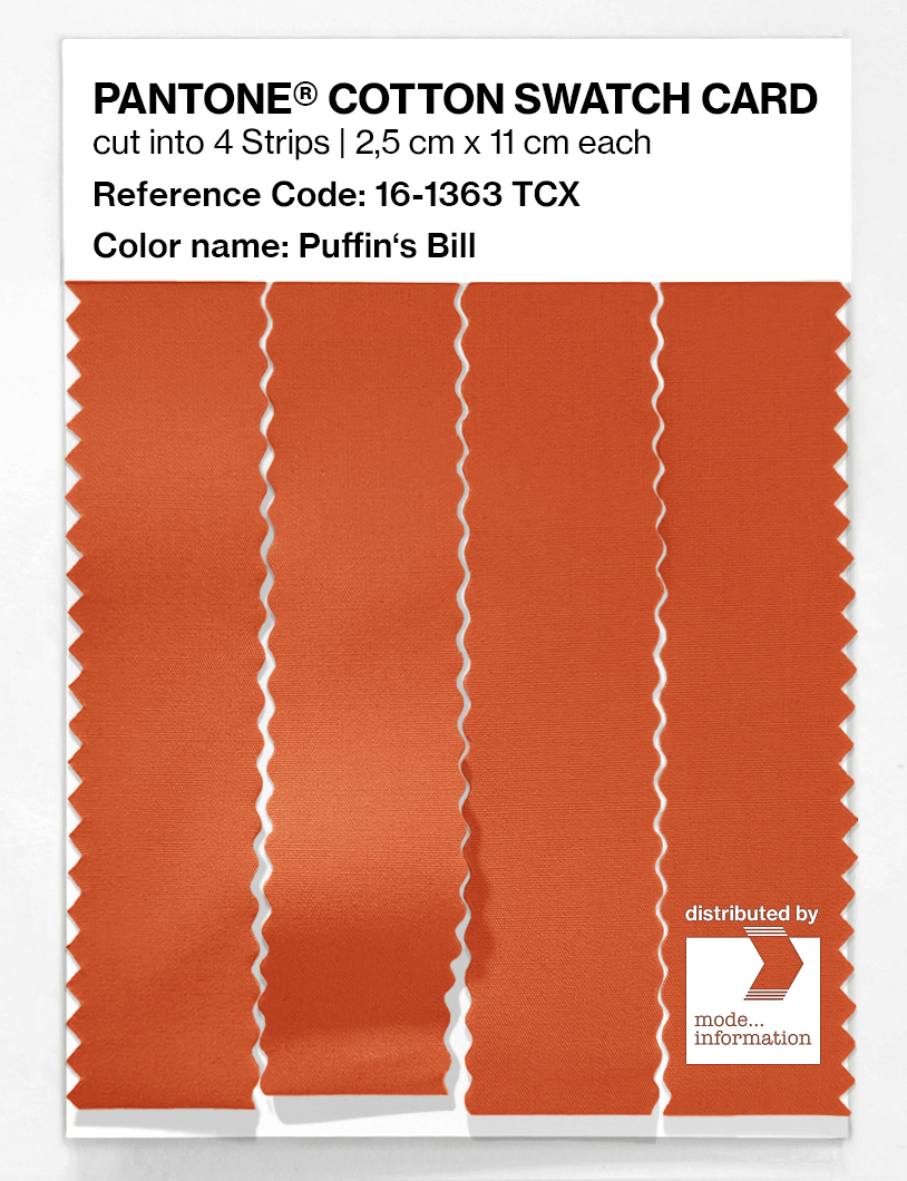Product image 3 of the product “PANTONE® COTTON SWATCH CARD 16-1363 TCX Puffin's Bill ”
