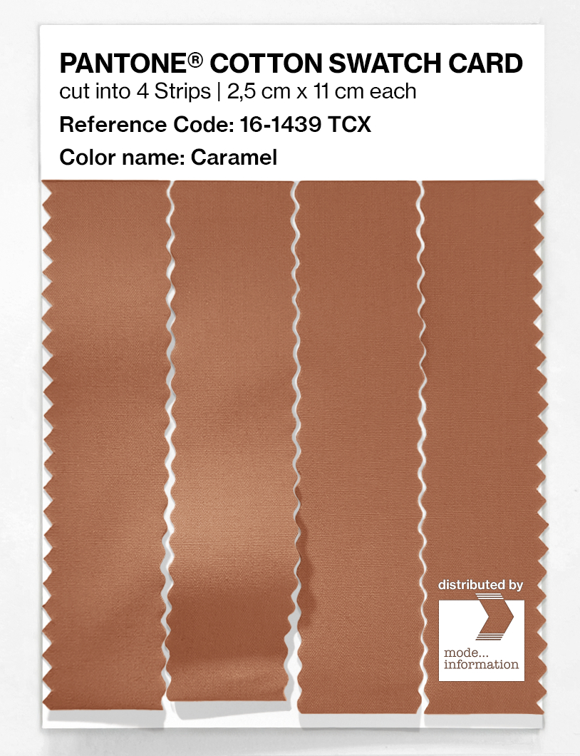 Product image 3 of the product “PANTONE® COTTON SWATCH CARD 16-1439 TCX Caramel ”