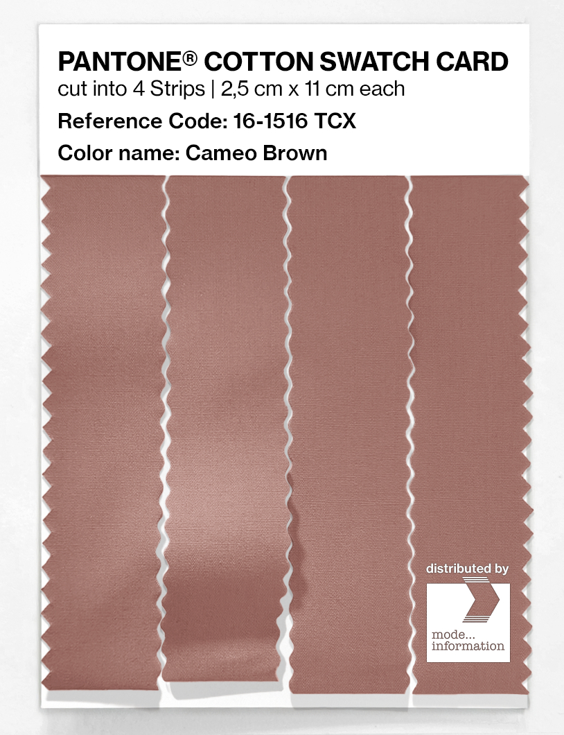 Product image 3 of the product “PANTONE® COTTON SWATCH CARD 16-1516 TCX Cameo Brown ”