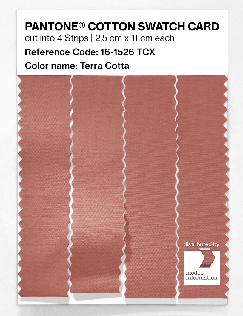 Product image 3 of the product “PANTONE® COTTON SWATCH CARD 16-1526 TCX Terra Cotta ”