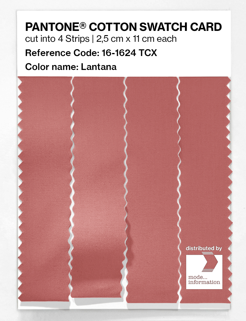 Product image 3 of the product “PANTONE® COTTON SWATCH CARD 16-1624 TCX Lantana ”