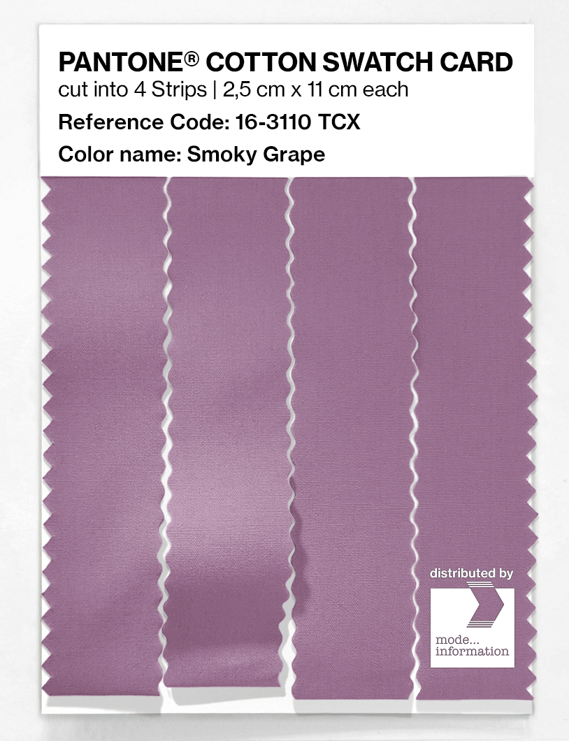 Product image 3 of the product “PANTONE® COTTON SWATCH CARD 16-3110 TCX Smoky Grape ”