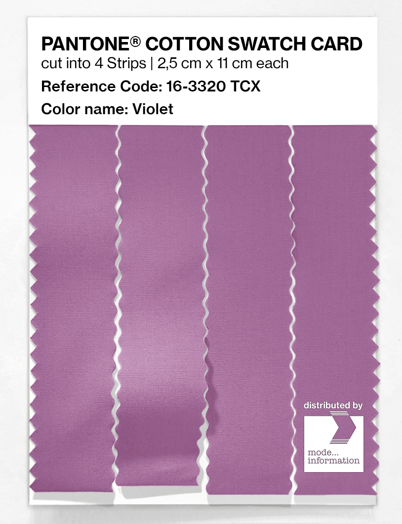 Product image 3 of the product “PANTONE® COTTON SWATCH CARD 16-3320 TCX Violet ”
