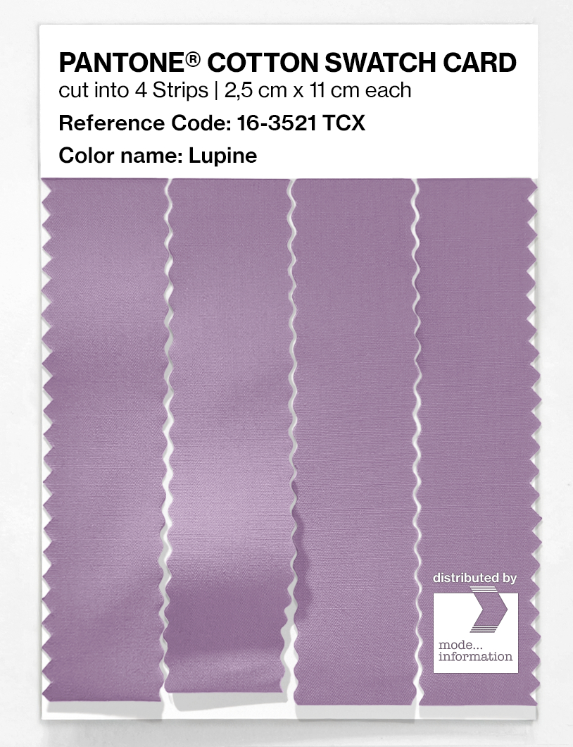 Product image 3 of the product “PANTONE® COTTON SWATCH CARD 16-3521 TCX Lupine ”