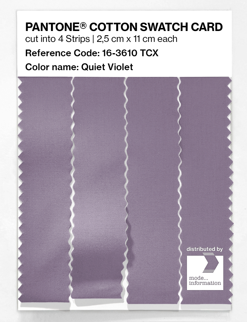 Product image 3 of the product “PANTONE® COTTON SWATCH CARD 16-3610 TCX Quiet Violet ”