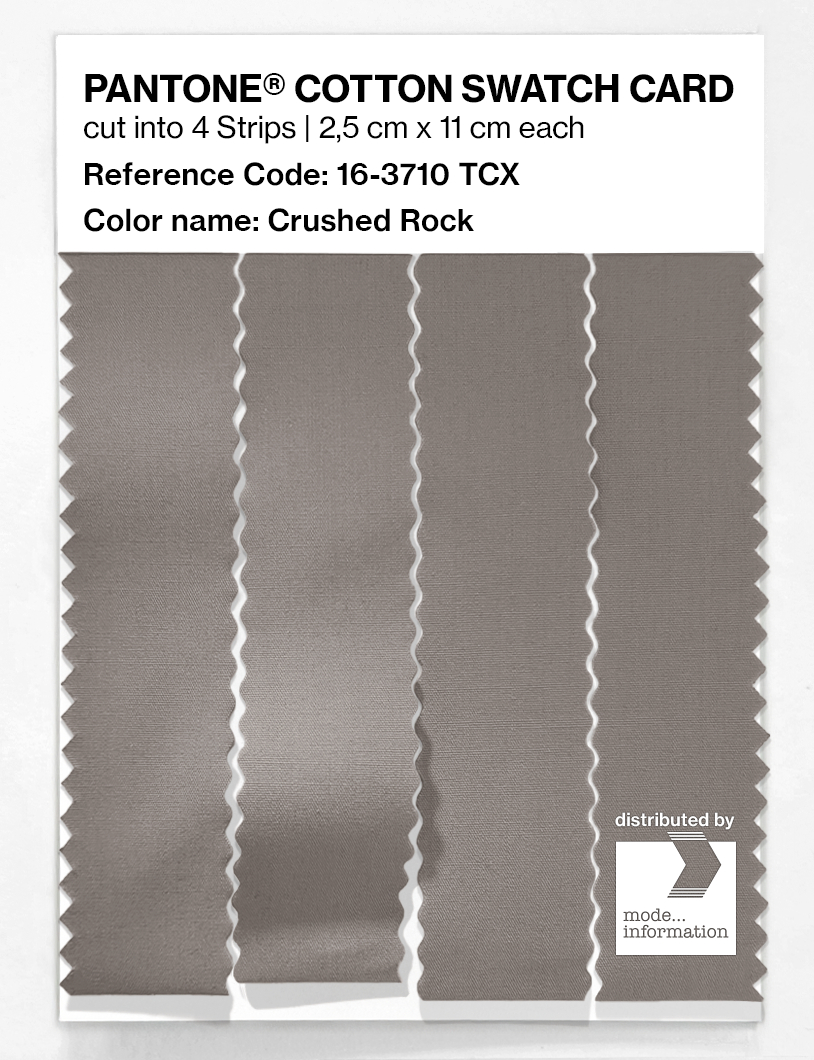 Product image 3 of the product “PANTONE® COTTON SWATCH CARD 16-3710 TCX Crushed Rock ”