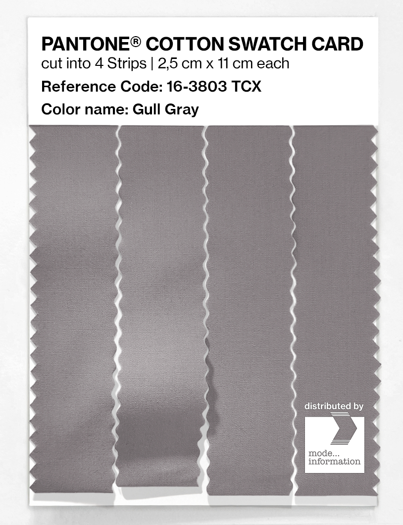 Product image 3 of the product “PANTONE® COTTON SWATCH CARD 16-3803 TCX Gull Gray ”