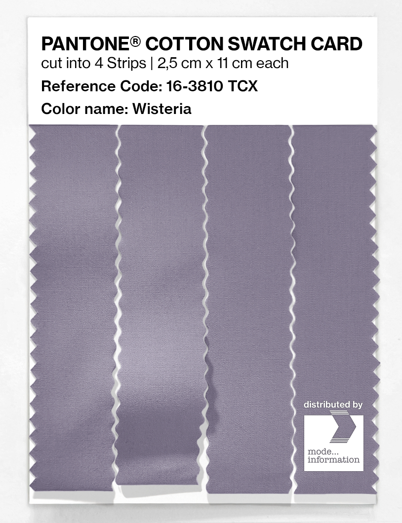 Product image 3 of the product “PANTONE® COTTON SWATCH CARD 16-3810 TCX Wisteria ”