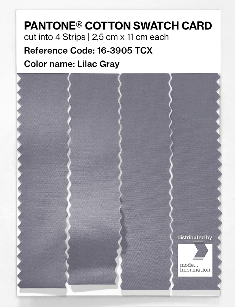 Product image 3 of the product “PANTONE® COTTON SWATCH CARD 16-3905 TCX Lilac Gray ”