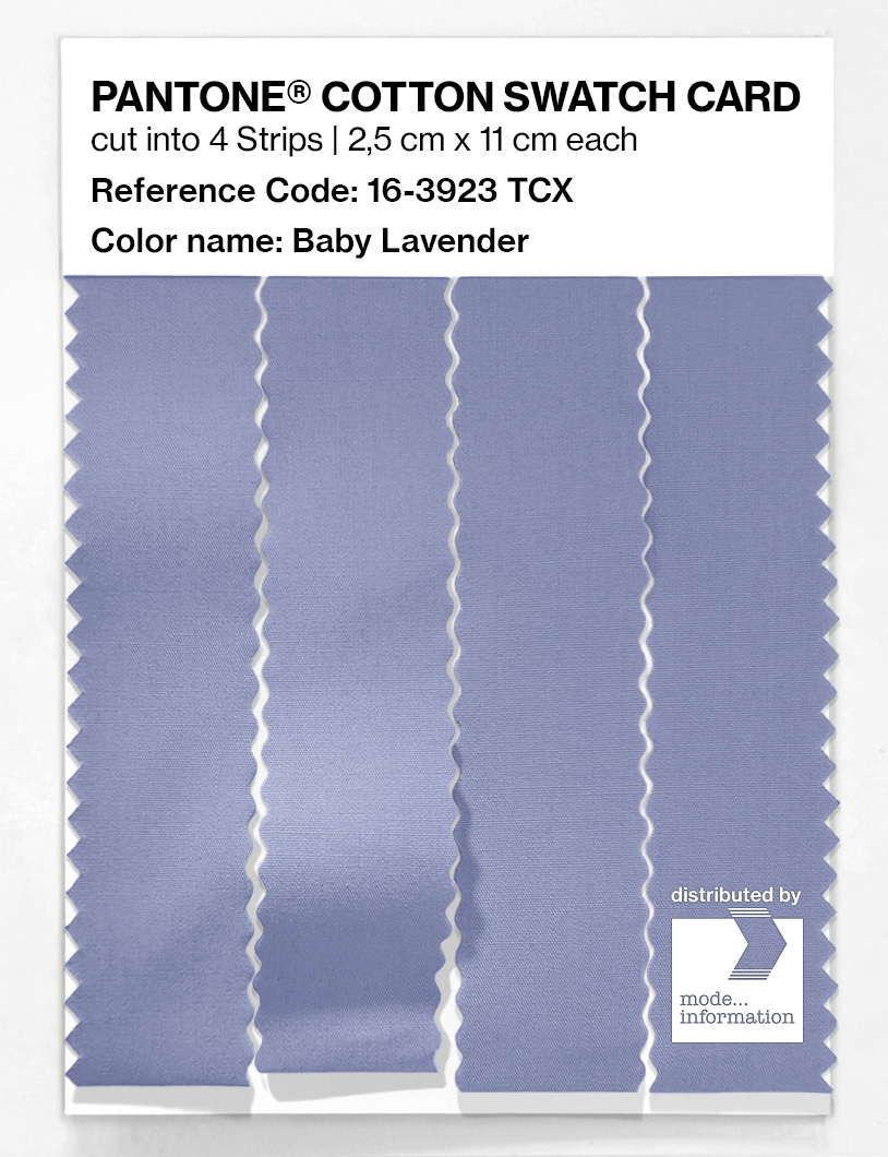 Product image 3 of the product “PANTONE® COTTON SWATCH CARD 16-3923 TCX Baby Lavender ”