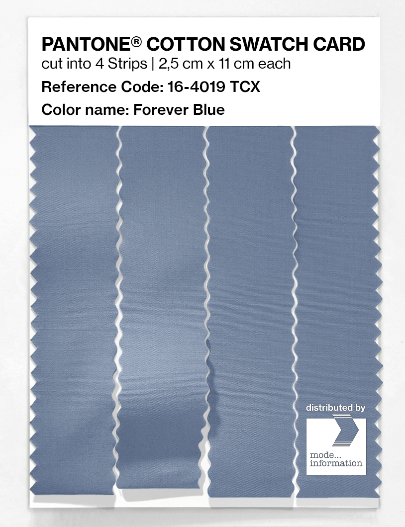 Product image 3 of the product “PANTONE® COTTON SWATCH CARD 16-4019 TCX Forever Blue ”