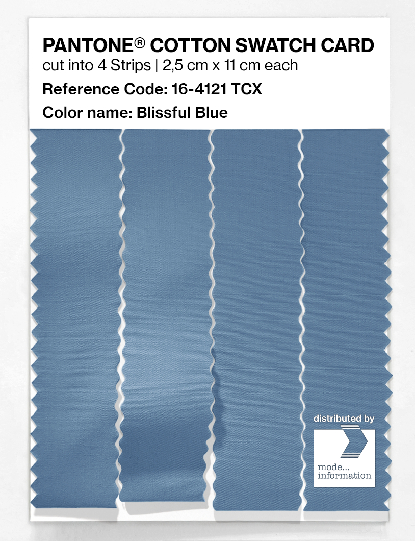 Product image 3 of the product “PANTONE® COTTON SWATCH CARD 16-4121 TCX Blissful Blue ”